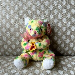 Ty Bloom Bear beanie baby. DOB 4/29/2003